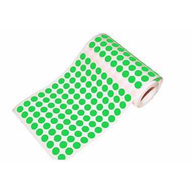 Caja rollo 5.643 gomets círculo pequeño verde