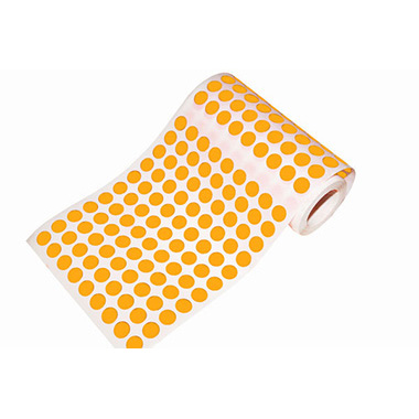 Caja rollo 5.643 gomets círculo pequeño naranja