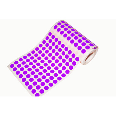 Caja rollo 5.643 gomets círculo pequeño lila