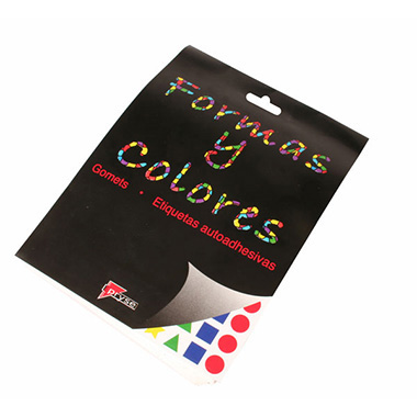 Pack 12 blocks 24 hojas gomets pequeño y grande surtidas