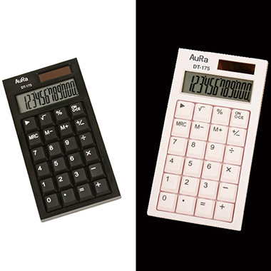 Expositor 12 calculadoras Aura black &amp; white DT175
