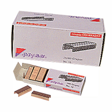 Caja 20 cajitas 1000 grapas nº 10 Pryse cobreadas