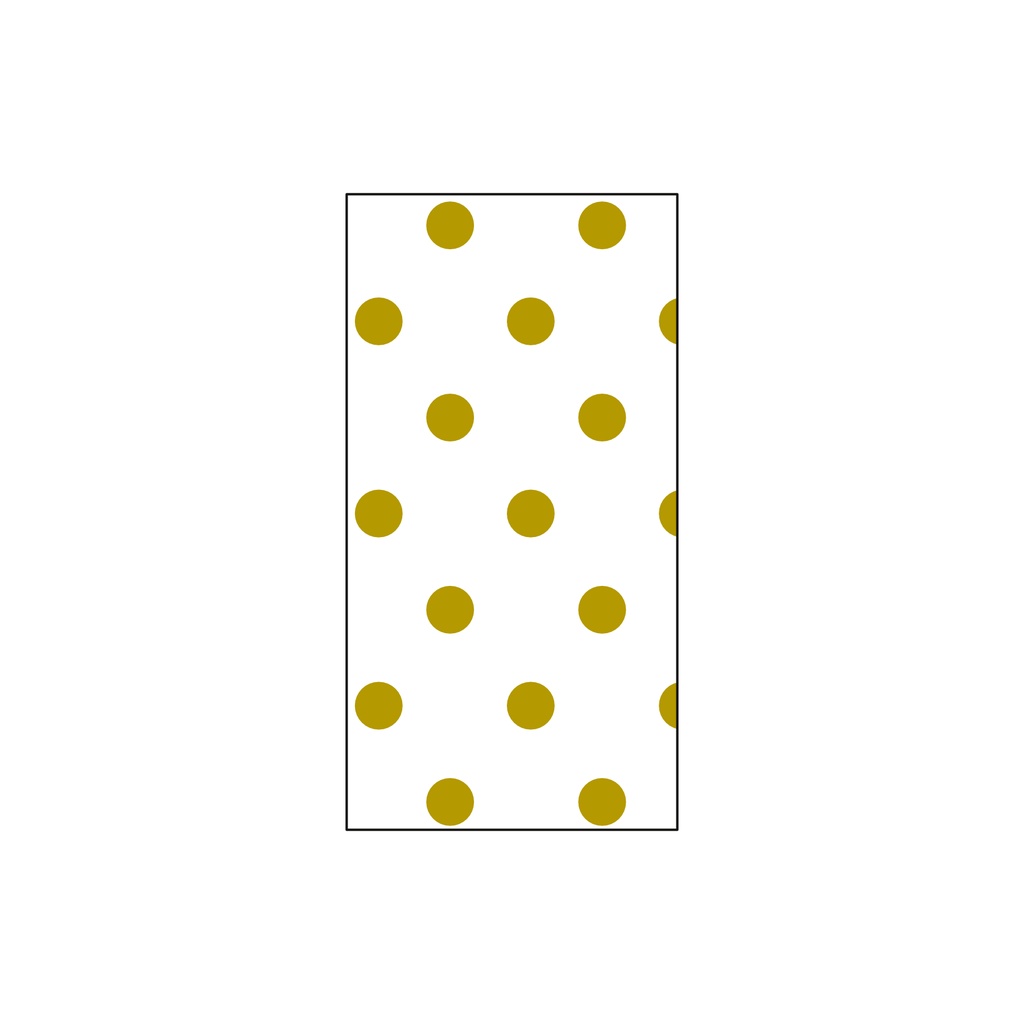 Bobina 0.8 x 50 m 35 µm PP transparente punto oro