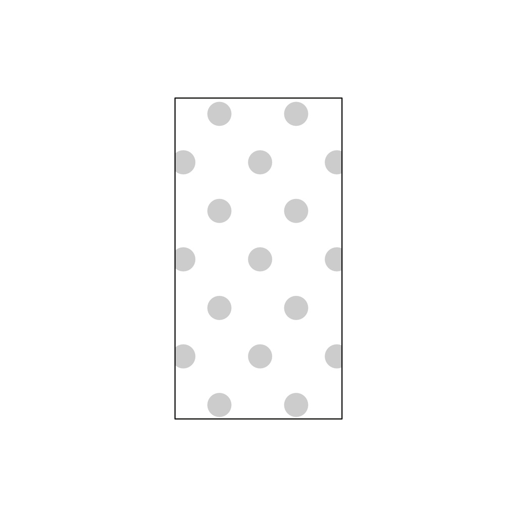 Bobina 0.8 x 50 m 35 µm PP transparente punto plata