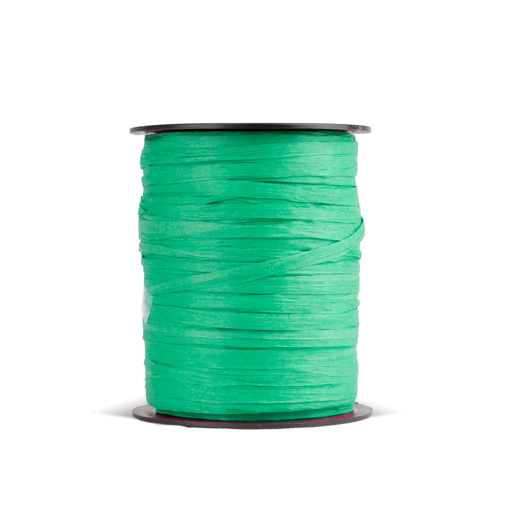 Rollo rafia papel 3.5 cm x 100m verde