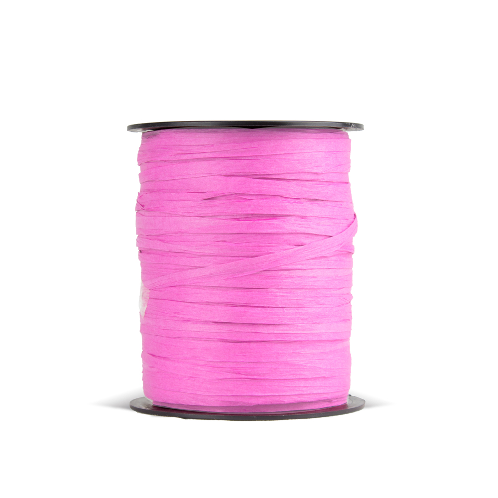 Rollo rafia papel 3.5 cm x 100m rosa