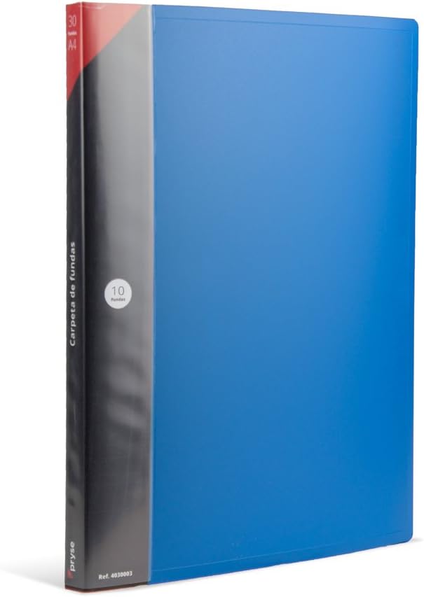 Carpeta 10 fundas PP A4 azul