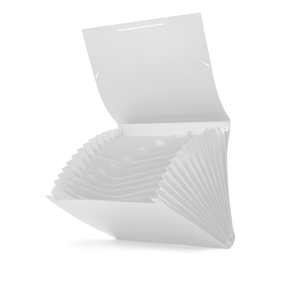 Clasificador fuelle A4 13 compartimentos blanco