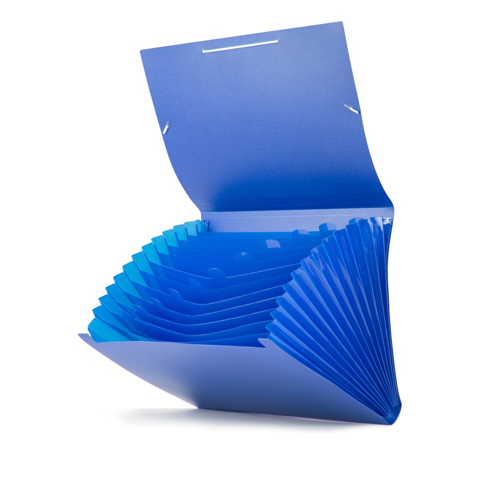 Clasificador fuelle A4 13 compartimentos azul oscuro