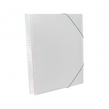 Carpeta espiral 60 fundas A4 con bolsillo transparente