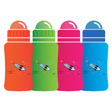 Pack 4 botes agua 400ml bpa free M&amp;M in the space