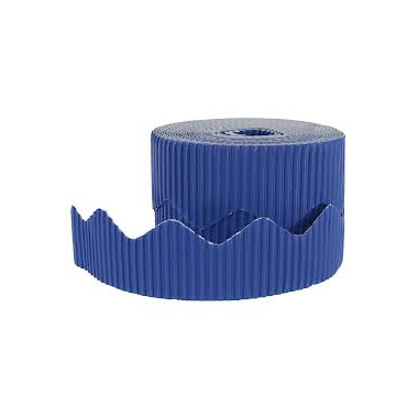 Borde cartón ondulado azul 10 cm x (7.5 m x 2)