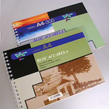 Cuaderno dibujo A4 acuarelas 24 hojas 190 g