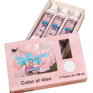 Caja 3 tubos 108 ml óleo nº 02 blanco zinc titanim