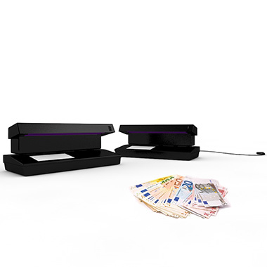 Detector billetes falsos luz ultravioleta y blanca