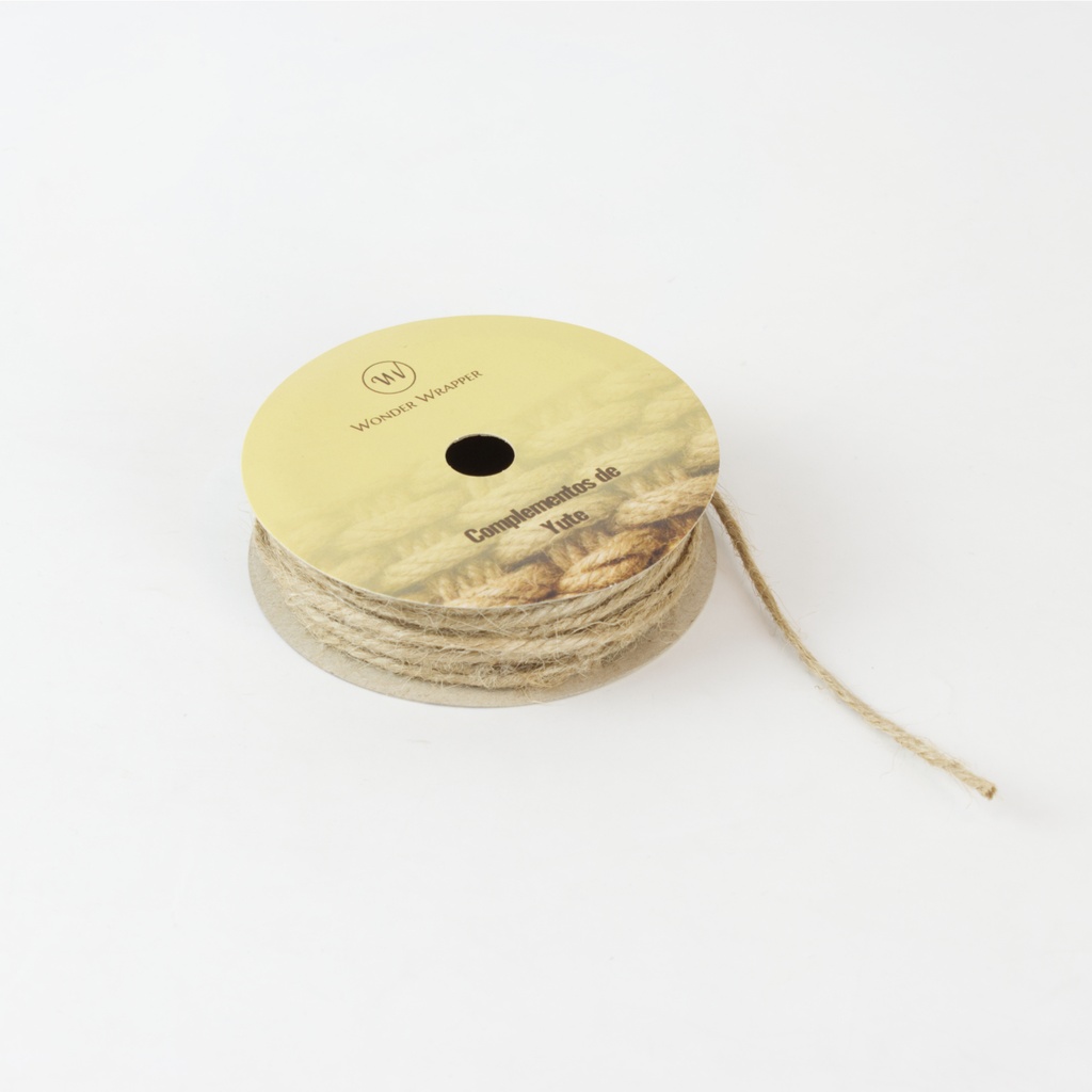 Cordón de yute rollo 1,5 mm x 3 m natural