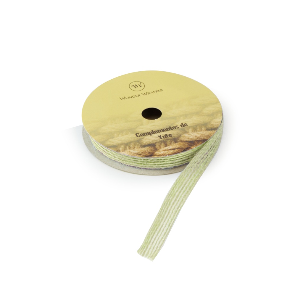 Cinta de yute 10 mm x 3 m verde
