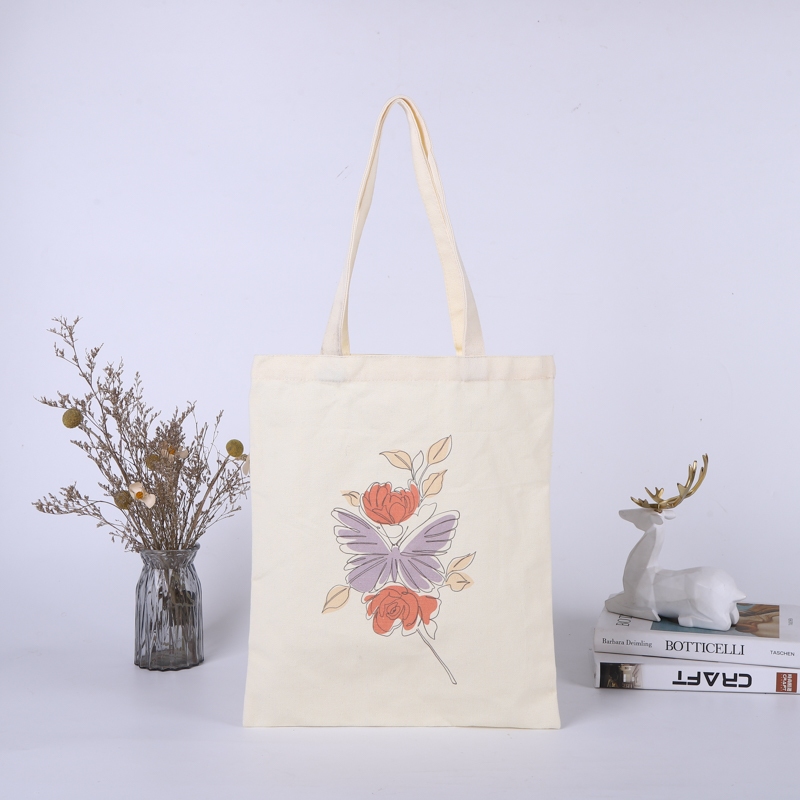 Bolsa canvas natural 40 x 35 cm diseño Flor