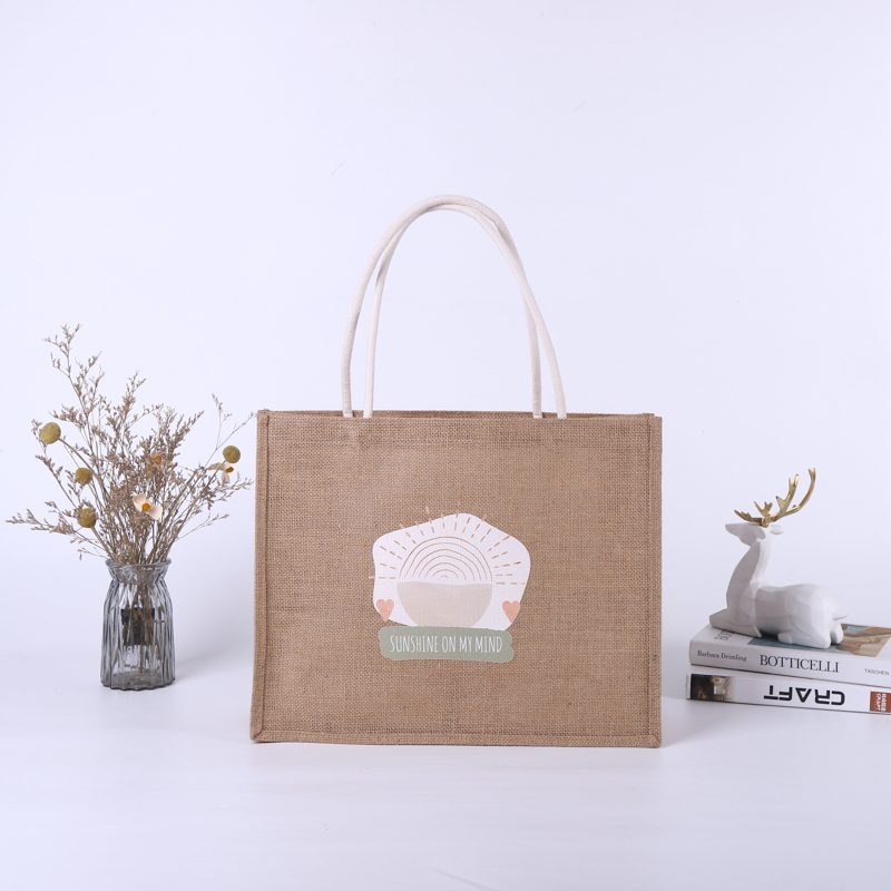 Bolsa yute 43 x 34,5 x 17 cm diseño Sunshine