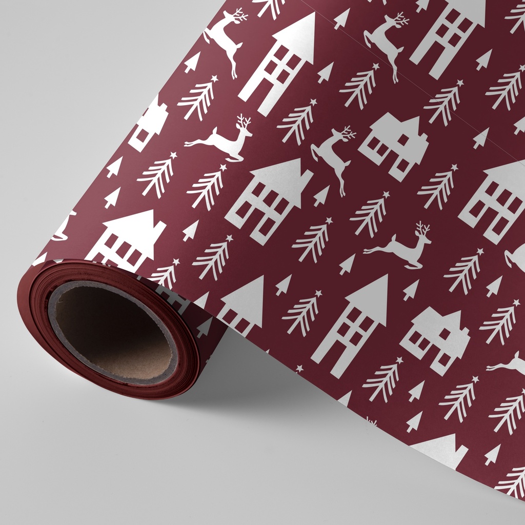 Bobina de 62 cm 4 kg navidad casitas