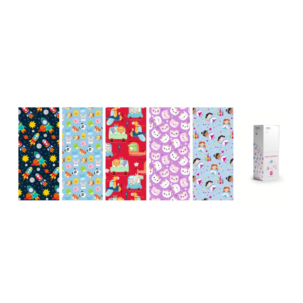 Expositor 50 rollos 0.7 x 2 m infantil