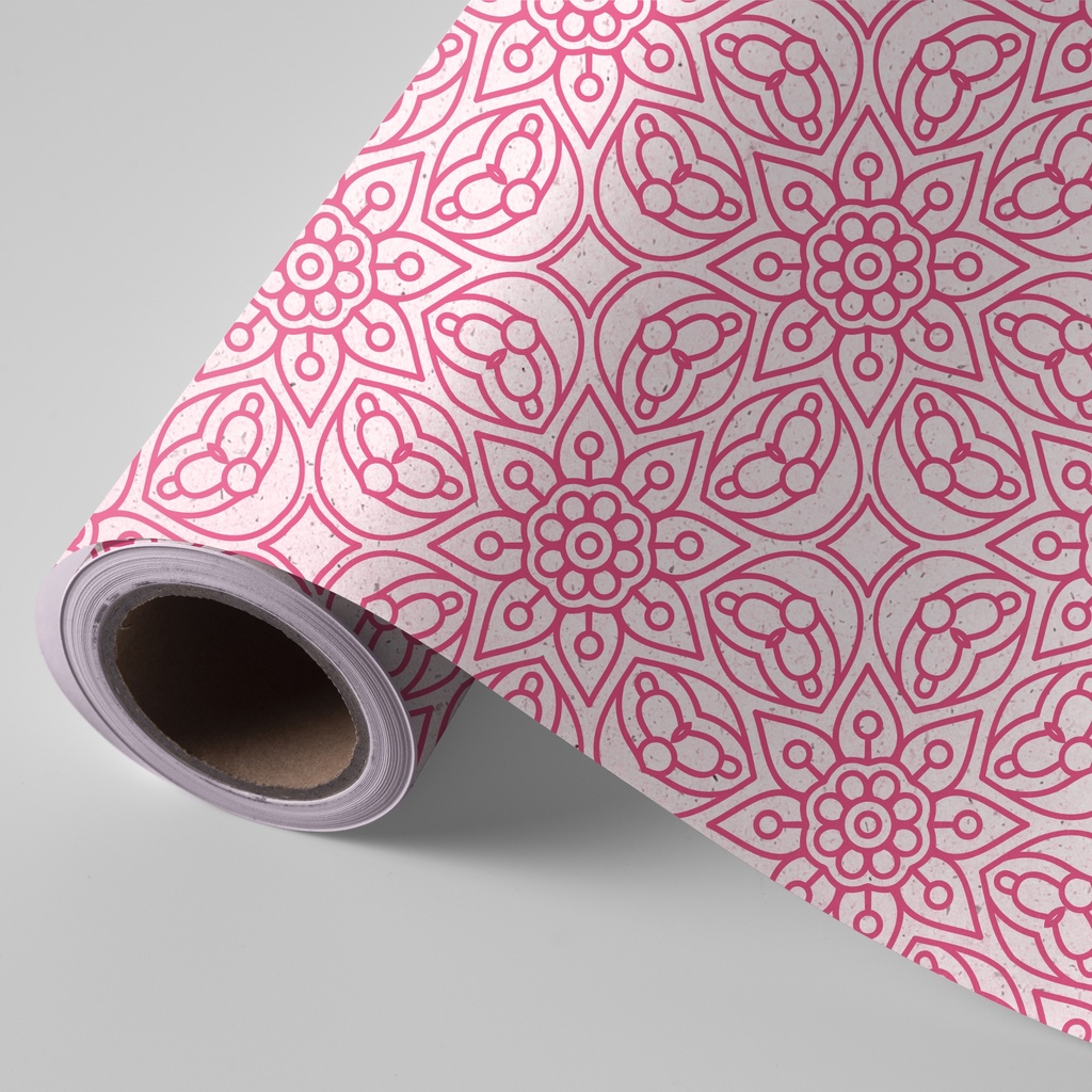 Bobina de 31 cm 2 kg papel caña de azúcar mandala rosa