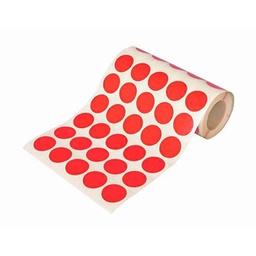 [1041020] Caja rollo 1.710 gomets círculo grande rojo