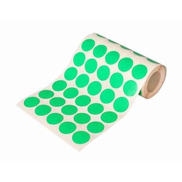 [1041023] Caja rollo 1.710 gomets círculo grande verde