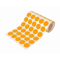 [1041024] Caja rollo 1.710 gomets círculo grande naranja