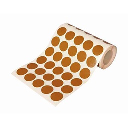 [1041028] Caja rollo 1.710 gomets círculo grande marrón