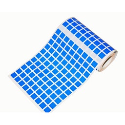 [1041031] Caja rollo 5.643 gomets cuadrado pequeño azul