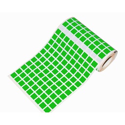 [1041033] Caja rollo 5.643 gomets cuadrado pequeño verde