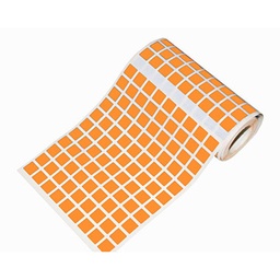 [1041034] Caja rollo 5.643 gomets cuadrado pequeño naranja