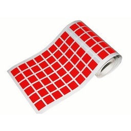 [1041040] Caja rollo 2.736 gomets cuadrado mediano rojo