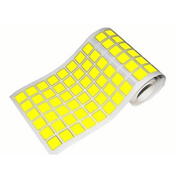 [1041042] Caja rollo 2.736 gomets cuadrado mediano amarillo