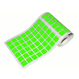 [1041043] Caja rollo 2.736 gomets cuadrado mediano verde