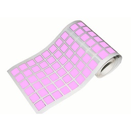 [1041046] Caja rollo 2.736 gomets cuadrado mediano rosa