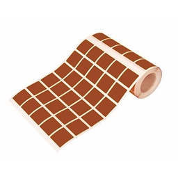 [1041058] Caja rollo 1.710 gomets cuadrado grande marrón