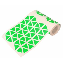 [1041083] Caja rollo 2.508 gomets triángulo grande verde