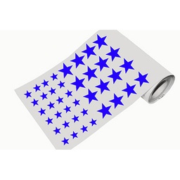 [1041091B] Caja rollo 2.280 gomets estrellas grande y mediano azul
