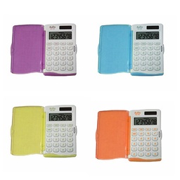 [1230035] Expositor 12 calculadoras bolsillo Aura surtidas color HC135