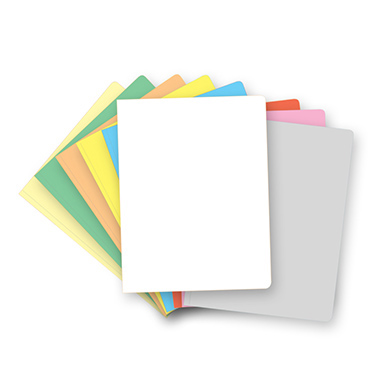[1261001] Pack 50 subcarpetas A4 pastel blanco 180 g