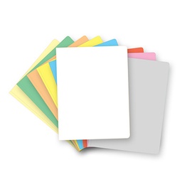 [1261021] Pack 50 subcarpetas folio pastel blanco 180 g