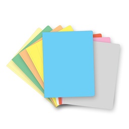 [1261022] Pack 50 subcarpetas folio pastel azul 180 g