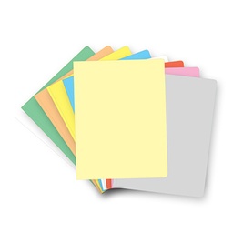 [1261024] Pack 50 subcarpetas folio pastel crema 180 g