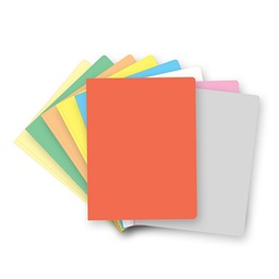 [1261029] Pack 50 subcarpetas folio pastel rojo 180 g