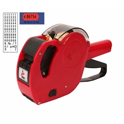 [1530002] Etiquetadora Pryse 1 línea 6 dígitos MX2612NEW roja