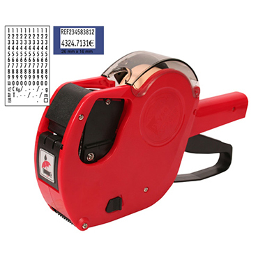 [1530005] Etiquetadora Pryse 2 líneas 10 dígitos MX2616NEW roja