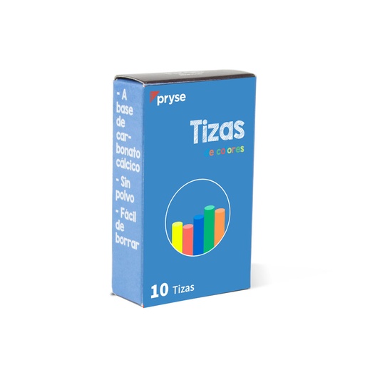 [2430032] Caja 10 tizas colores sin polvo calidad superior