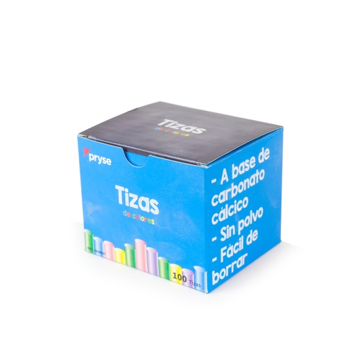 [2430037] Caja 100 tizas colores sin polvo calidad superior